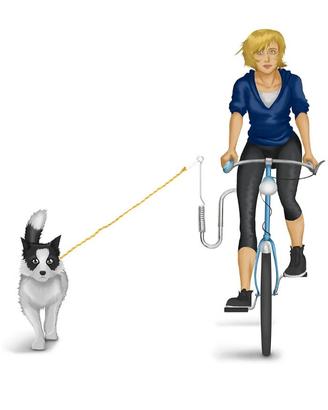 guinzaglio cane per bicicletta mtb