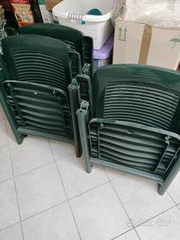 3 sedie da giardino richiudibili 