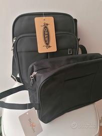 tracolla uomo + beauty case nuovi con cartellino 