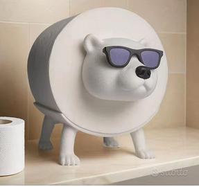 Porta rotolo Orso Polare carta igienica