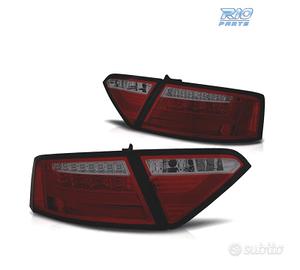 FANALI AUDI A5 07-11 LIGHT BAR ROSSO FUMÉ