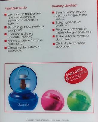 Sterilizzatore ciuccio portatile