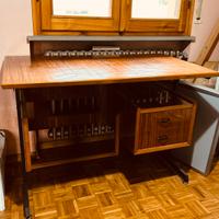 Scrivania vintage anni 60 legno e metallo
