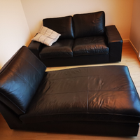 Divano Ikea Kivik in pelle nero