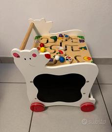 Camminatore in legno Foot Orso Primi passi bambini