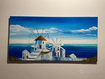 quadro Silvia Pozzati Paesaggio San Torini