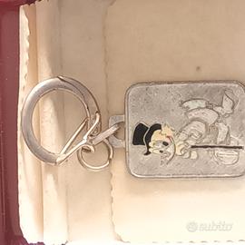 Portachiavi vintage Paperone argento 800