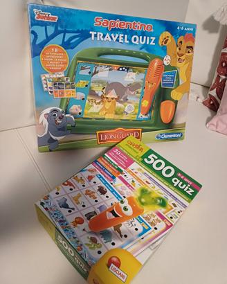 Set di sapientino travel quiz e carotina 500 quiz