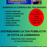 Distribuzione di materiale pubblicitario/volantini