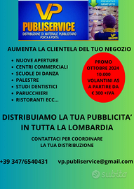 Distribuzione di materiale pubblicitario/volantini