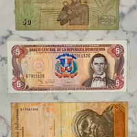 Lotto 5 banconote stati esteri diversi