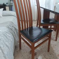 tavolo cristallo sedie ciliegio e legno