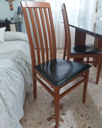 tavolo cristallo sedie ciliegio e legno