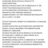 Portabici camper regol altezza