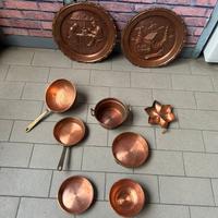 set pentole rame