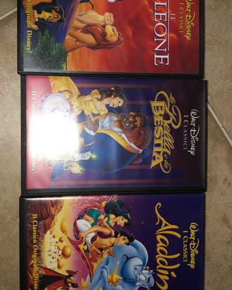 VHS La bella e la bestia, Aladdin, il re leone