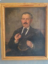  Olio su Tela Ritratto  Fine Ottocento