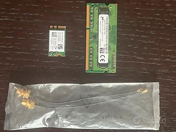 Ram da notebook + scheda wifi & bluetooth Qualcomm