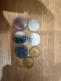 Set monete lire anni 51/55/56/70/82