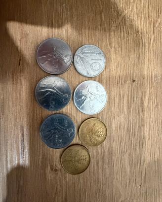 Set monete lire anni 51/55/56/70/82