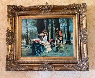 Quadro dipinto a mano cornice in legno