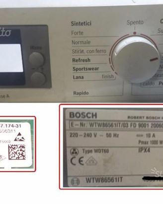 Scheda Asciugatrice Bosch WTW86561 + Modifica