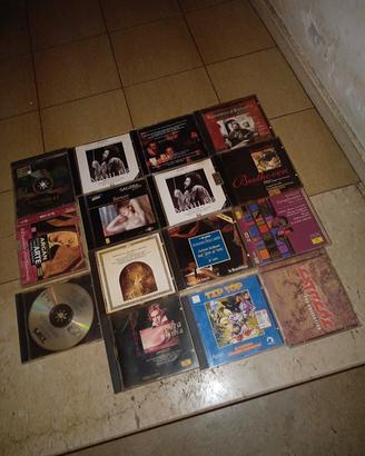 collezione di compact disc (CD) musicali e artisti