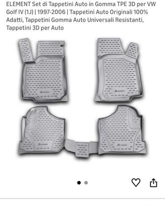 Tappetini Auto in Gomma TPE 3D  VW Golf IV