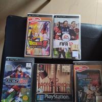 4 giochi psp e 1 psone