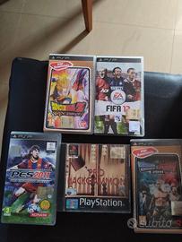 4 giochi psp e 1 psone
