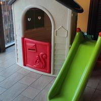 casetta giardino più scivolo 