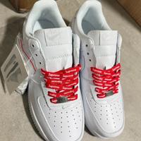 Nike Air Force 1 Low Supreme Bianche, Taglia 38