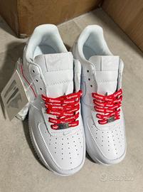 Nike Air Force 1 Low Supreme Bianche, Taglia 38