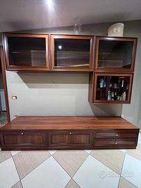 Parete attrezzata in legno Made in Italy