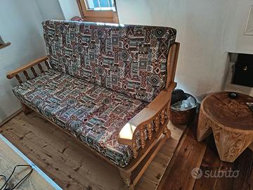 Divano e poltrona legno