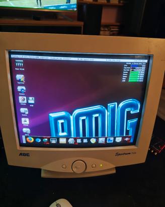 minipc amiga setup completo di monitor crt