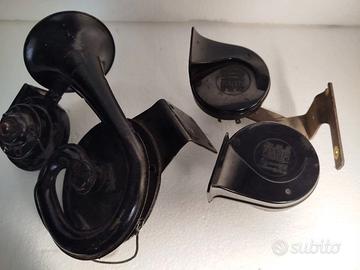 COPPIA TROMBE AUTO VINTAGE FIAMM FUNZIONANTI