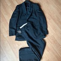 Smoking blu/nero lana-mohair misure in descrizione