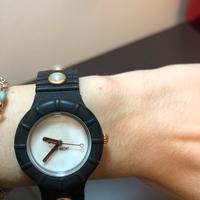 Orologio HipHop nero con perline