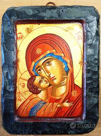 Icona bizantina Madonna con bambino