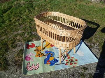 Cesta / Culla in vimini e Bambù "Vintage"