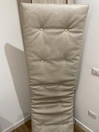 Testata letto in ecopelle beige – come nuova