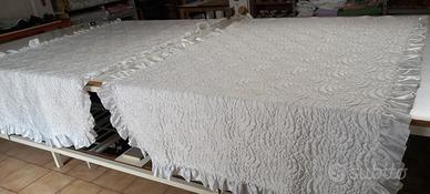 coppia copriletti singoli raso e misto seta