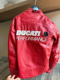 giacca in pelle vintage Ducati performance 