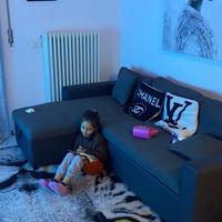 DIVANO LETTO CONTENITORE GRIGIO