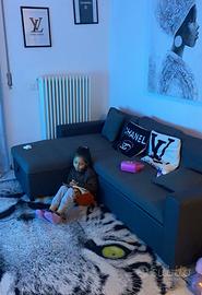 DIVANO LETTO CONTENITORE GRIGIO