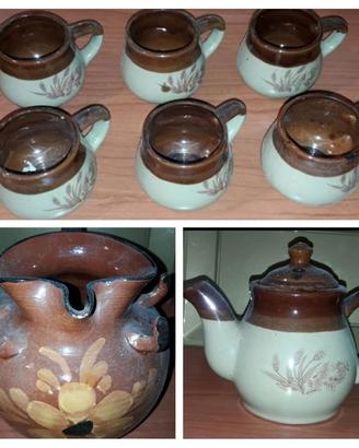 Set in Cotto tea Vino Acqua 