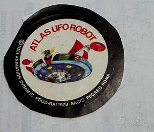 ADESIVO VINTAGE ATLAS UFO ROBOT ANNI 80 ORIGINALE