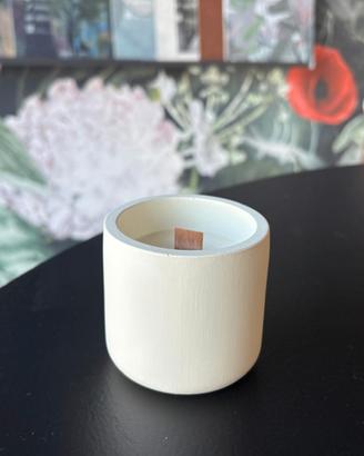 Candela Artigianale di Soia - Vasetto Bianco Panna