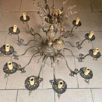 LAMPADARIO OTTONE 12 PUNTI LUCE